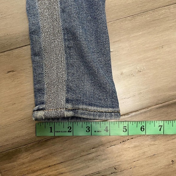 7 for All Mankind High Waist Skinny Jeans Silver Stripe Size 25 - Picture 9 of 9